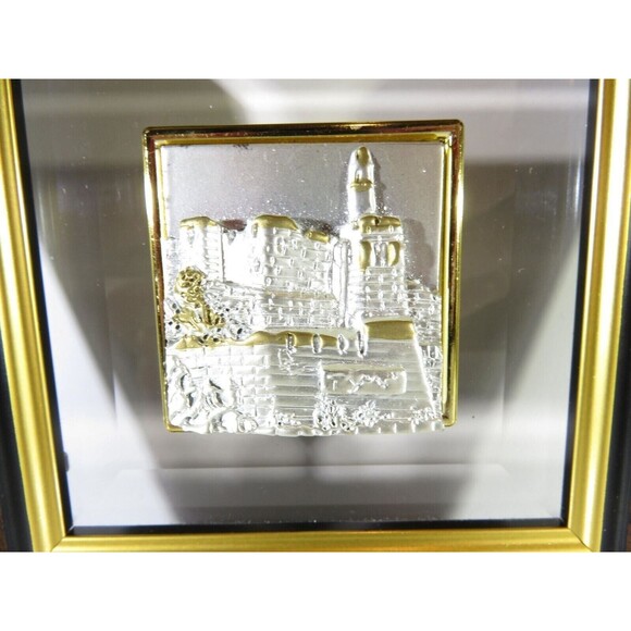 Vintage Hand Crafted by SAAD 3D Sterling Silver & Crystal Plaque Made In Israel - Picture 2 of 4